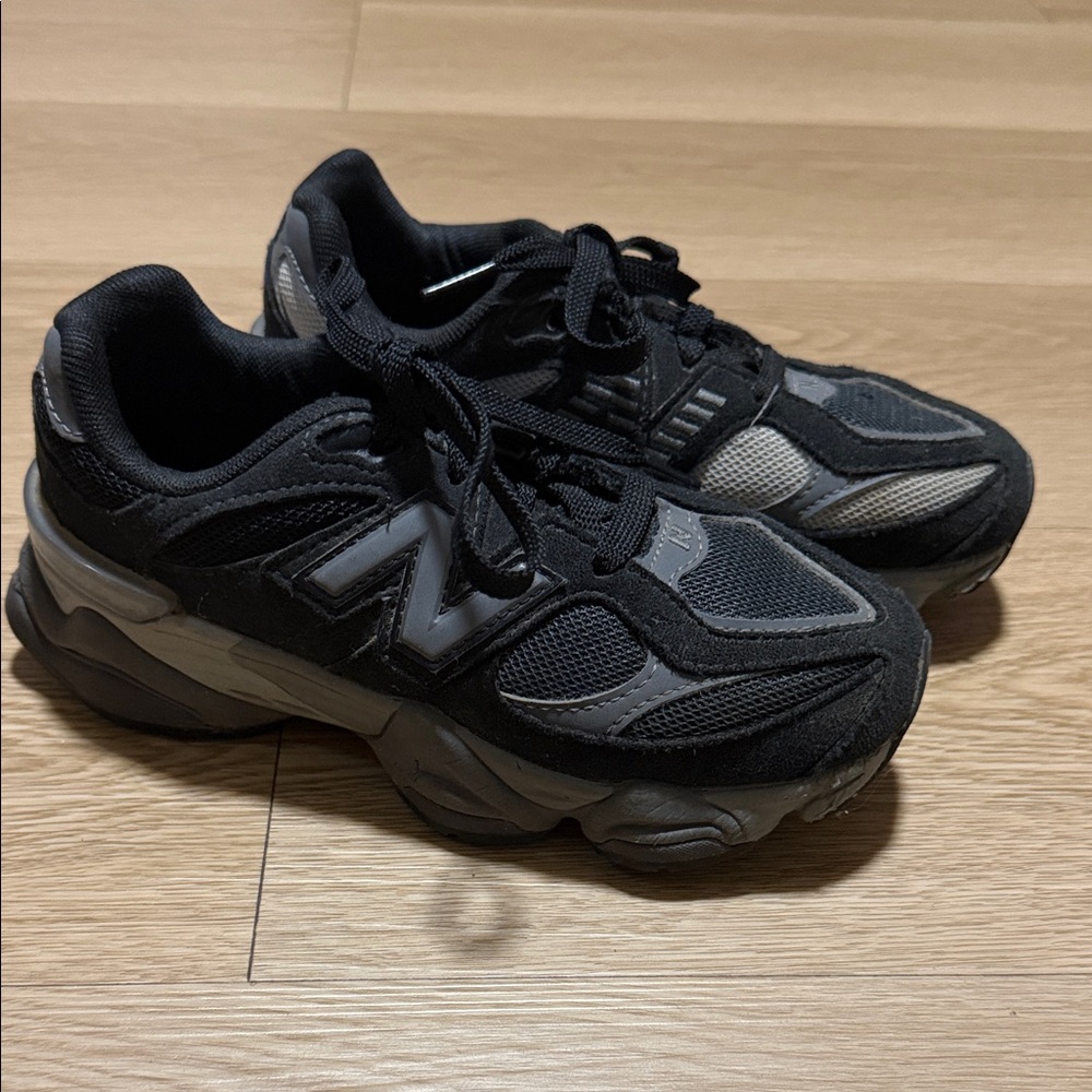 New Balance Kids Gray and Black Sneakers